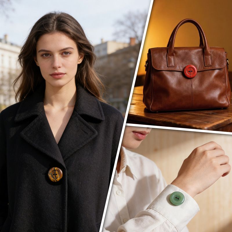 Botões de pedra natural de 30Mm simples versátil DIY suéter bolsas acessórios de roupas botões redondos de cristal natural