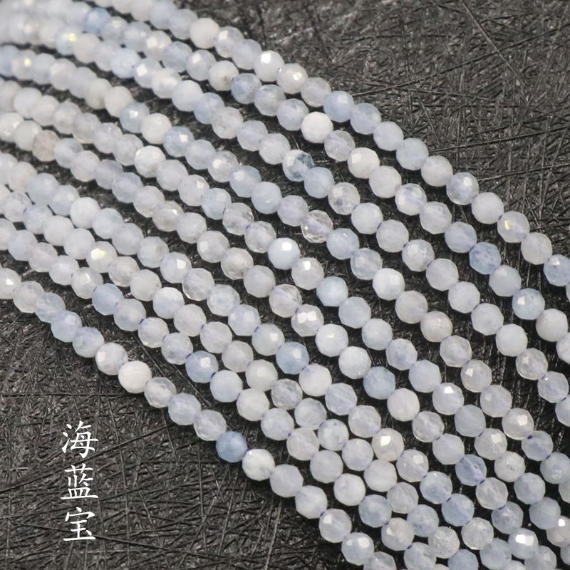 260-Agate cristal de pedra preciosa 2mm corte contas redondas turmalina romã água-marinha contas soltas DIY chapelaria gancho de cabelo borla