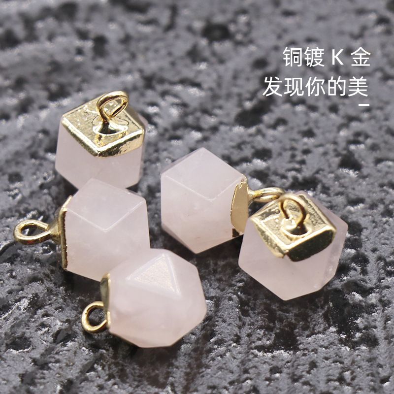 1983 Ágata jade cristal pedra semi-preciosa, galvanizado ouro borda estrela anis pingente DIY pulseira colar acessórios de jóias