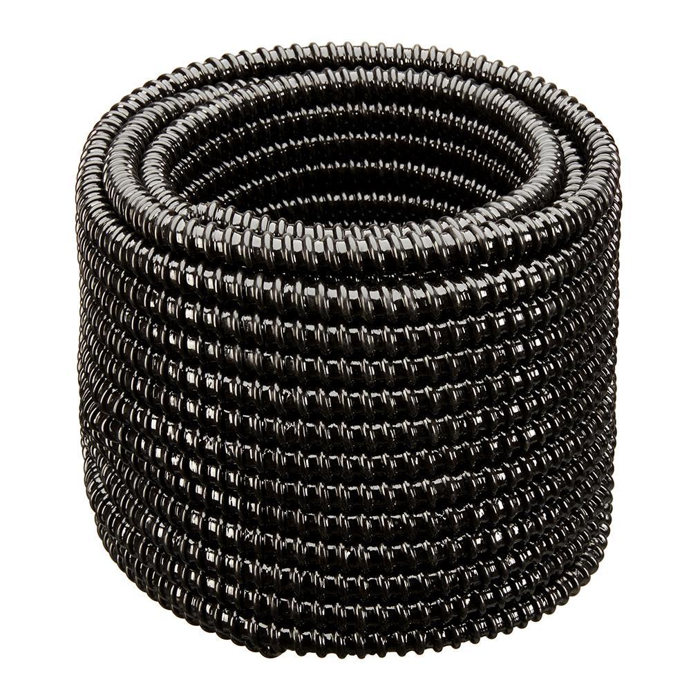1-1/2 in. Dia x 25 ft. MM Sizing Black Non Kink, Corrugated, Flexible PVC Pond Tubing