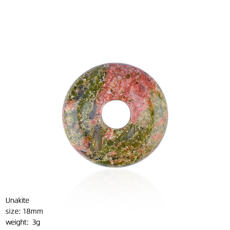 18Mm fivela de segurança de pedra natural pingente grande buraco redondo ágata nostálgico acessórios de jóias de cristal ametista fivela de segurança