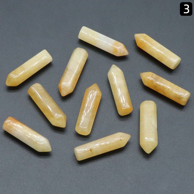 1267Coluna exagerada pedra natural semipreciosa coluna hexagonal pontiaguda simples não porosa 8x30 bala acessórios DIY