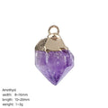 Transfronteiriço ins vento cristal natural pingente de pedra áspera DIY colar pulseira brincos dourados irregulares pedras semipreciosas jóias
