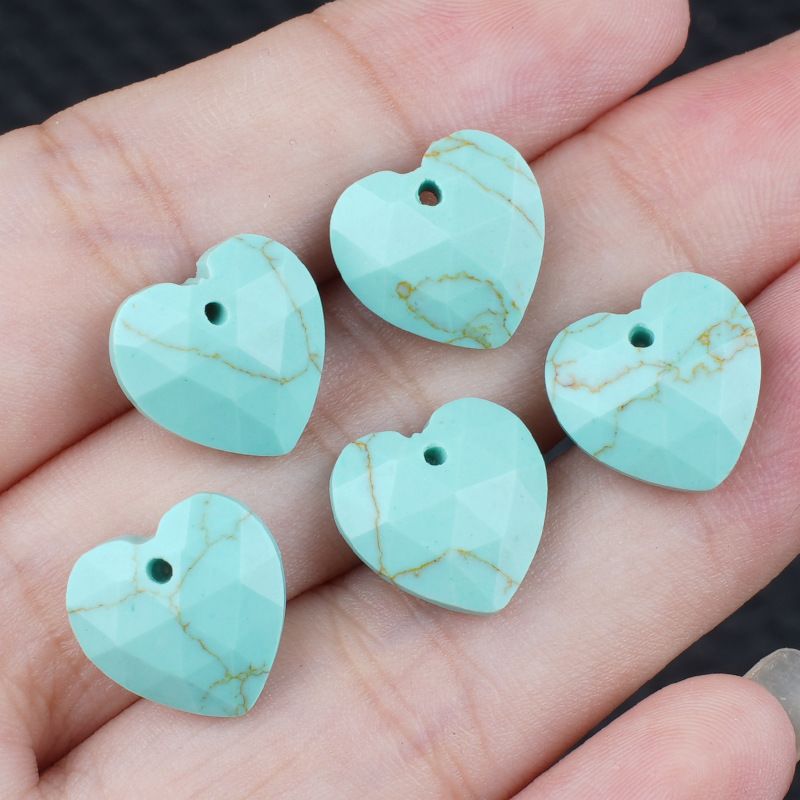 13Mm cristal ágata jade corte amor pingente DIY colar pulseira brincos jóias acessórios material