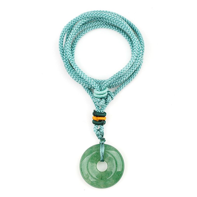 2332-20Mm fivela de segurança colar, cabeça de pedra de ágata de cristal pingente de grande abertura círculo pingente de tecido acessórios