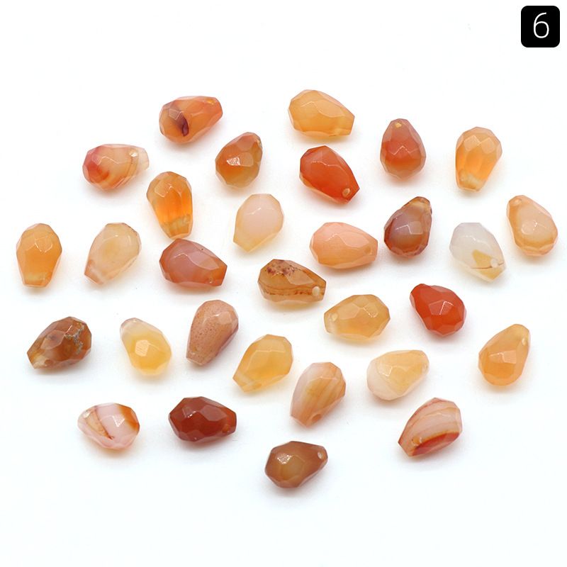 1320-Natural cristal gota de água buraco cruzado cortado contas soltas 10 brincos de pulseira de jóias artesanais DIY acessórios de grampo de cabelo