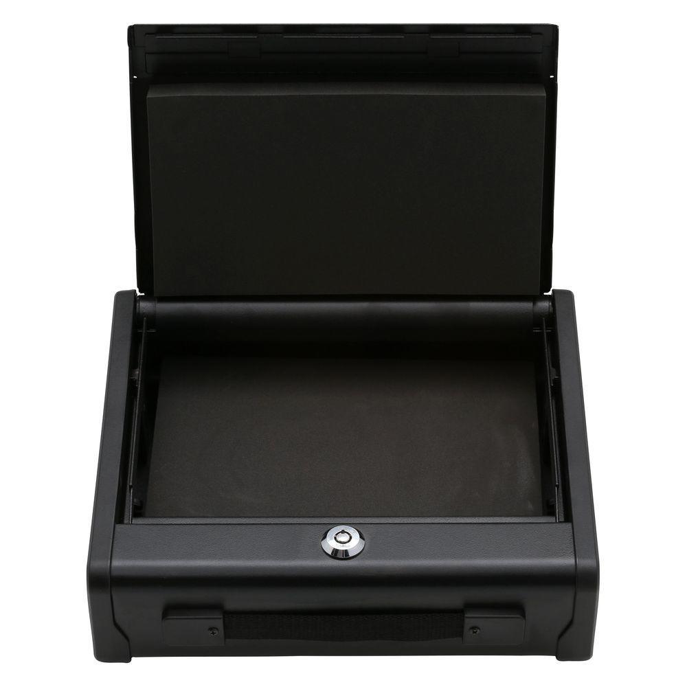 0.12 cu. ft. Portable Handgun Safe with Key Lock and Tether Cable