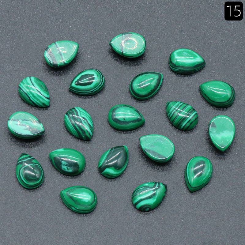 Superfície de anel de gota de água de 1476-10X14mm, cristal natural única superfície curva geométrica DIY jóias incrustadas com acessórios de pedra solta