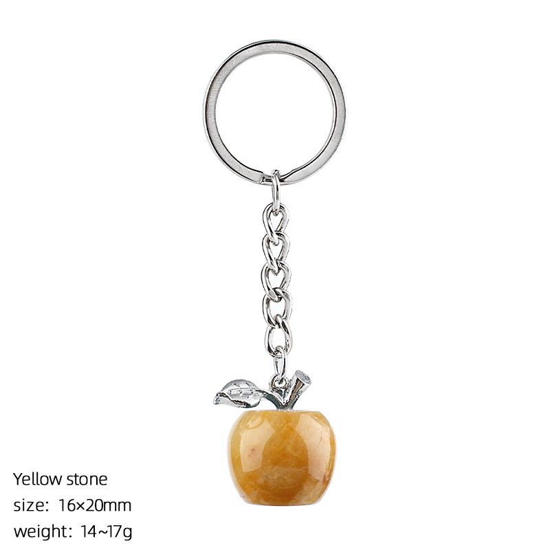 Ágata pedra semipreciosa maçã chaveiro véspera de Natal presente decorativo pedra natural pingente pequeno maçã