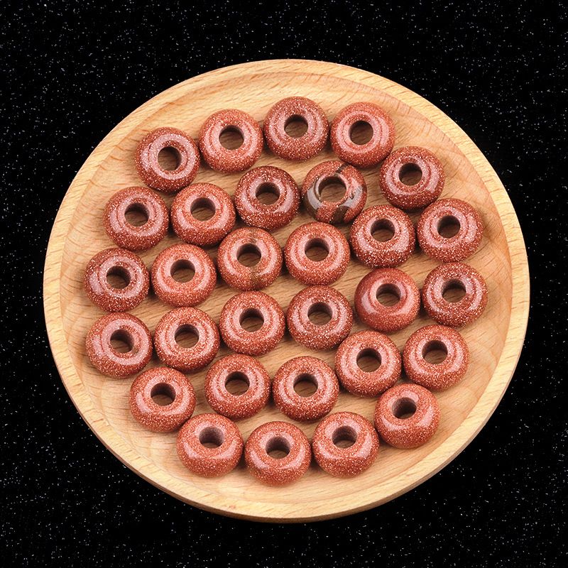 325-Grânulos de orifícios grandes 8 * 14mm de cristal de ábaco de ágata material de acessórios tecidos à mão DIY