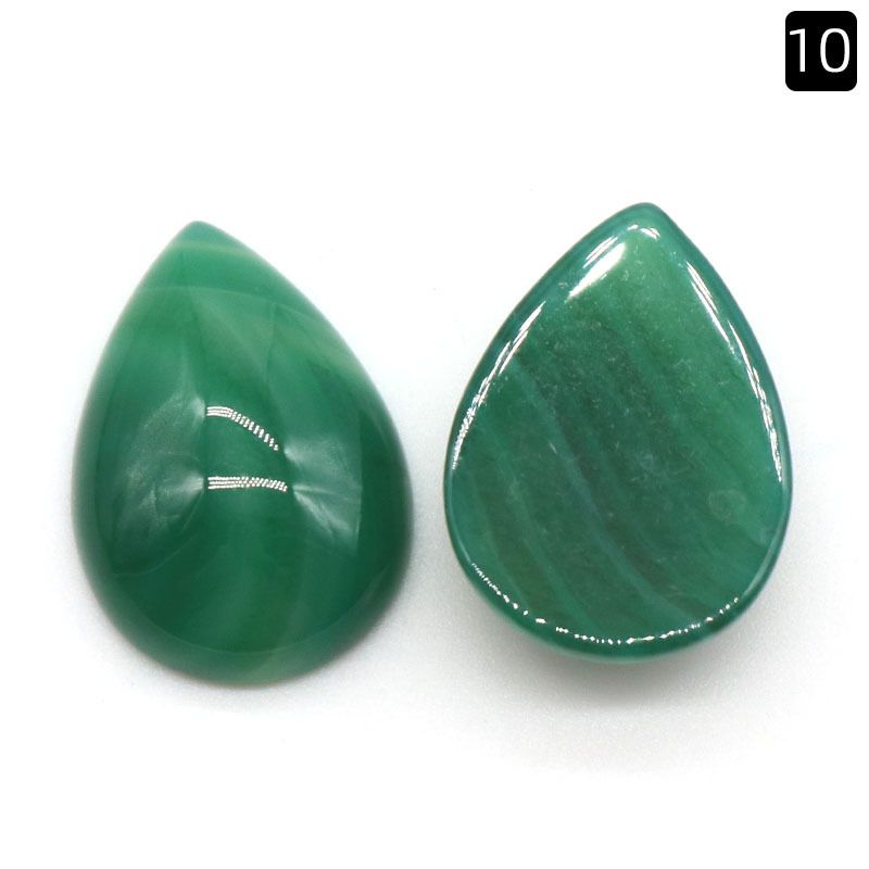1235-18 × 25 superfície do anel de gota de água, cristal natural única superfície curva geométrica DIY jóias incrustadas com acessórios de pedra solta