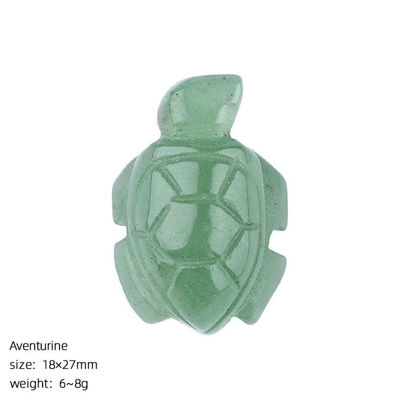 1 polegada ornamento de tartaruga de cristal natural criativo DIY micro paisagem enfeite de mesa ágata jade pequena tartaruga