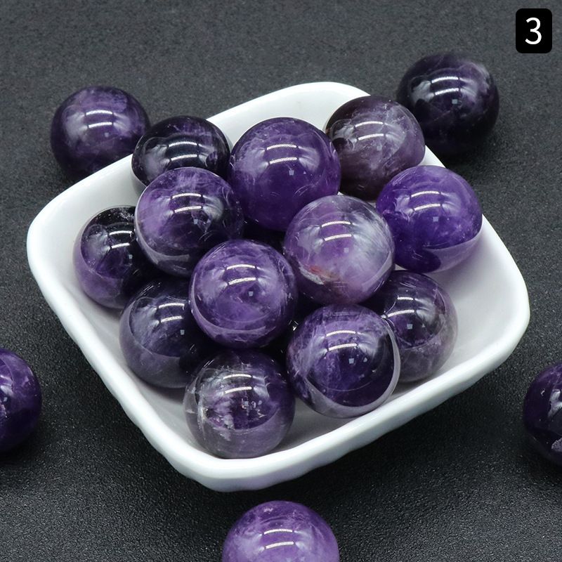1097Bola não porosa não porosa Bola redonda de 20mm ágata de ametista natural DIY pedra não porosa contas redondas