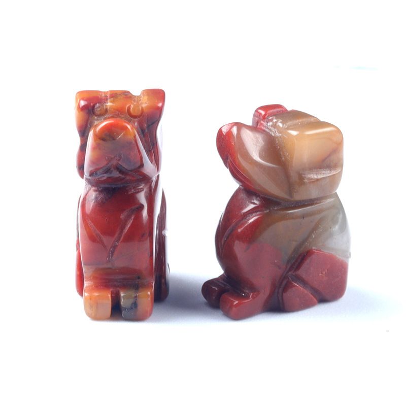 1606 a 1in filhote de cachorro ágata cristal pedra mini escultura animal pequeno pedra semi-preciosa artesanato cão pequeno ornamento