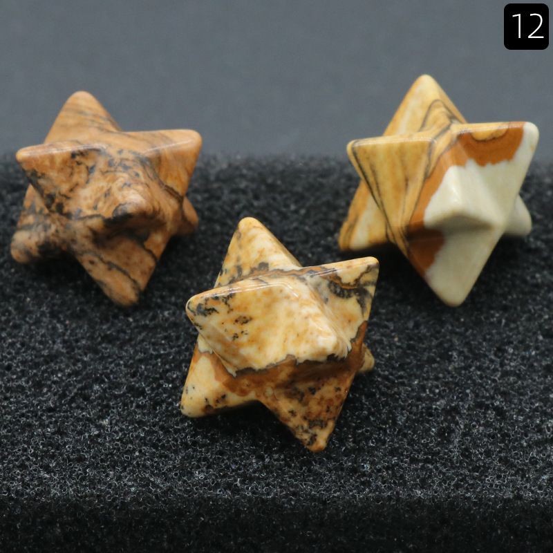 1444-Merkaba estrela de Kaba não porosa, pedra de ágata de cristal natural Merkaba grande hexagrama de satélite