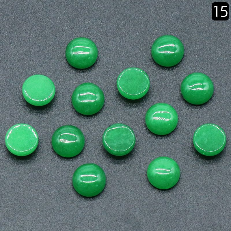 Superfície de anel redonda de 1247-8Mm, superfície de cristal natural única curva redonda geométrica DIY jóias incrustadas com acessórios de pedra solta