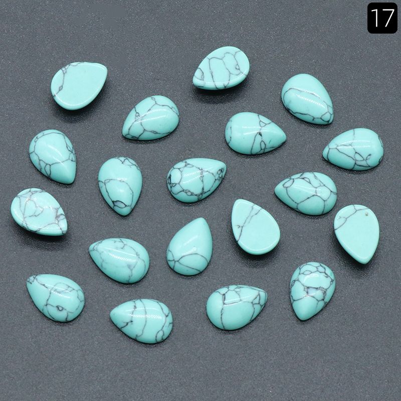 Superfície de anel de gota de água de 1476-10X14mm, cristal natural única superfície curva geométrica DIY jóias incrustadas com acessórios de pedra solta