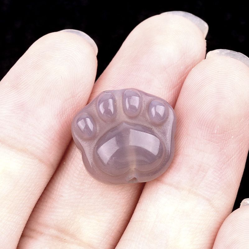 2044-16Mm Cristal Natural Ágata Dongling Jade Escultura Garra De Gato Urso Pata DIY Colar De Mão Pingente Acessórios