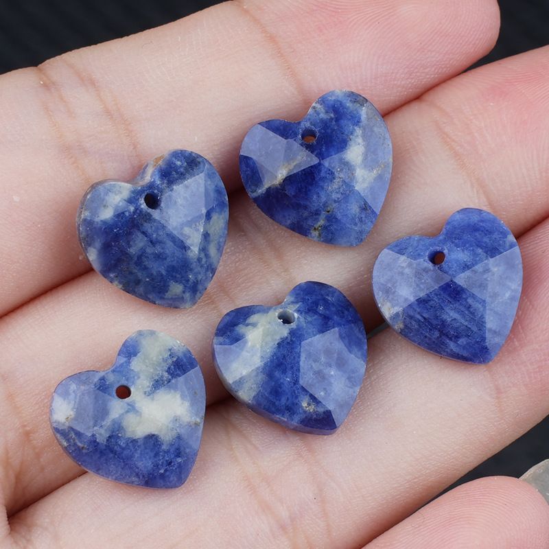 13Mm cristal ágata jade corte amor pingente DIY colar pulseira brincos jóias acessórios material