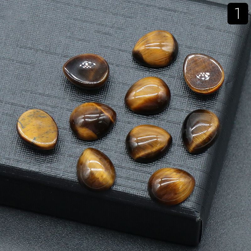 1475-8X10mm superfície do anel de gota de água cristal natural superfície única curva geométrica DIY jóias incrustadas com acessórios de pedra solta