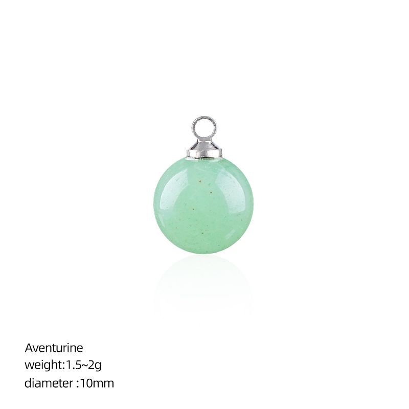 10Mm pingente de bola de pedra natural artesanal brincos pulseira colar de cristal contas soltas redondas acessórios de jóias