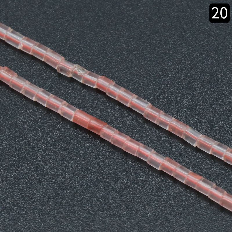 1110-Pedra semi-preciosa de ágata de cristal natural 2X2mm cilíndrico frisado DIY pulseira colar brincos material de jóias