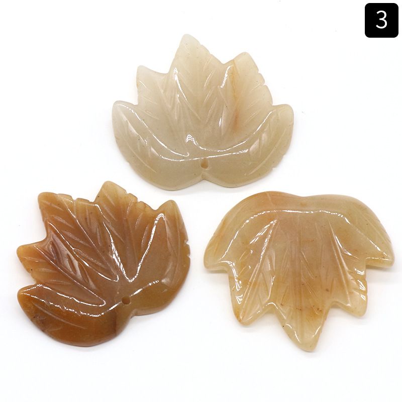 1450-50Mm Folha de bordo Pingente Grande Cristal Natural Pedra de Ágata Indiana Folha Esculpida DIY Ornamento de bordo