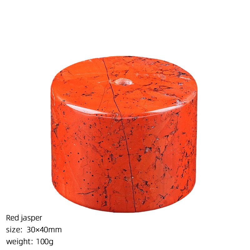 2465 Base de inserção de incenso de pedra natural personalizada, enfeite de pedra de aromaterapia de decoração Zen para casa, suporte de incenso de arame de ametista cilíndrico.