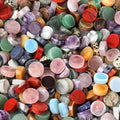 1693-16 ~ 18Mm folha redonda, disco de ágata de cristal natural DIY material de jóias de pedra