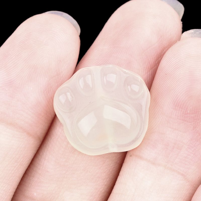 2044-16Mm Cristal Natural Ágata Dongling Jade Escultura Garra De Gato Urso Pata DIY Colar De Mão Pingente Acessórios