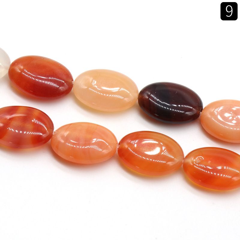 1319-13X18mm cristal de ágata frisada em forma de ovo pedra semi-preciosa trabalho oval em andamento acessórios de jóias DIY