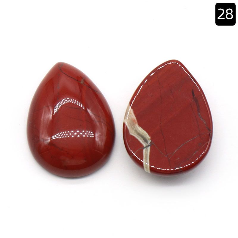 1235-18 × 25 superfície do anel de gota de água, cristal natural única superfície curva geométrica DIY jóias incrustadas com acessórios de pedra solta