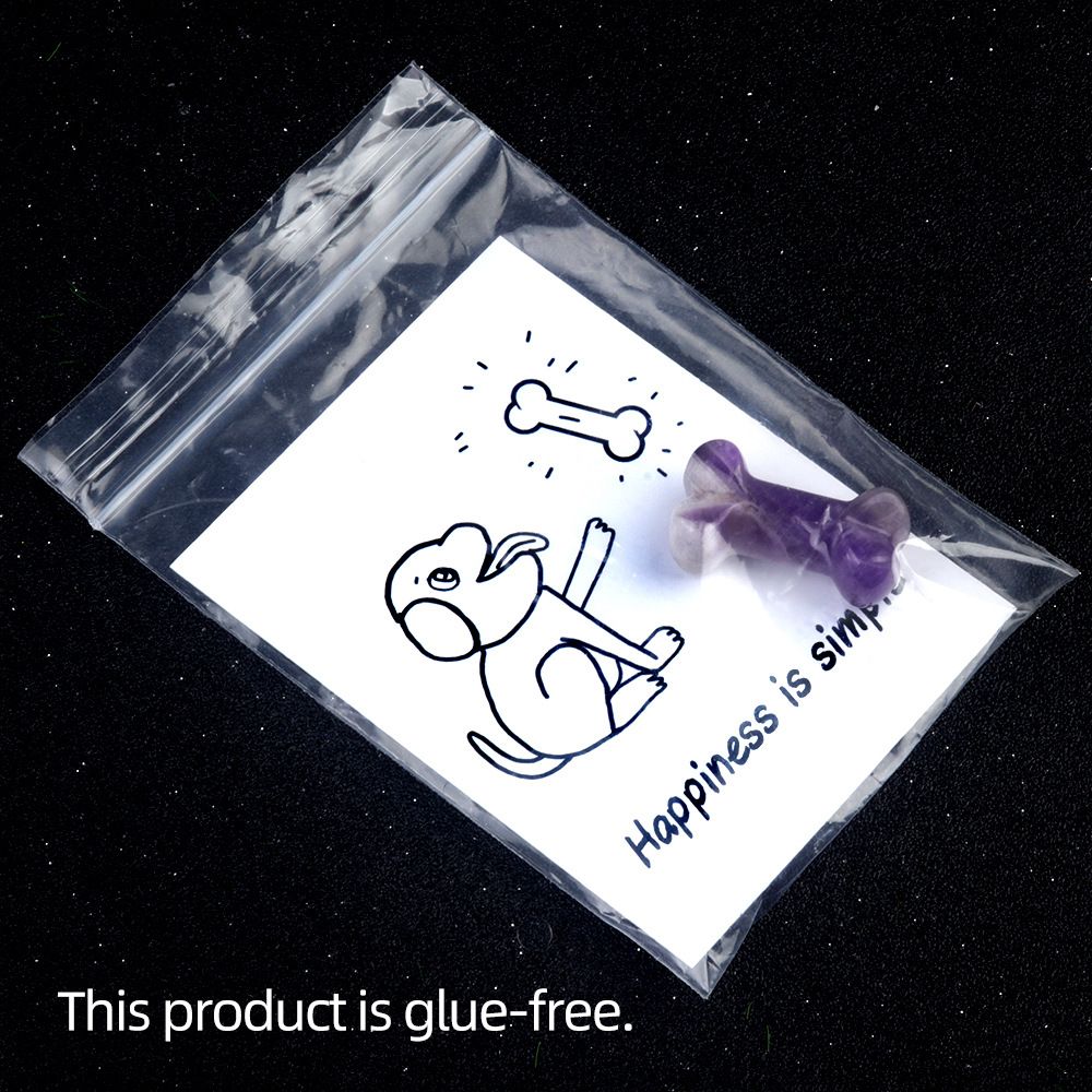 1803-Card Series Natural Crystal Agate 35mm Dog Bone Creative Fun Card Descrição do Produto: