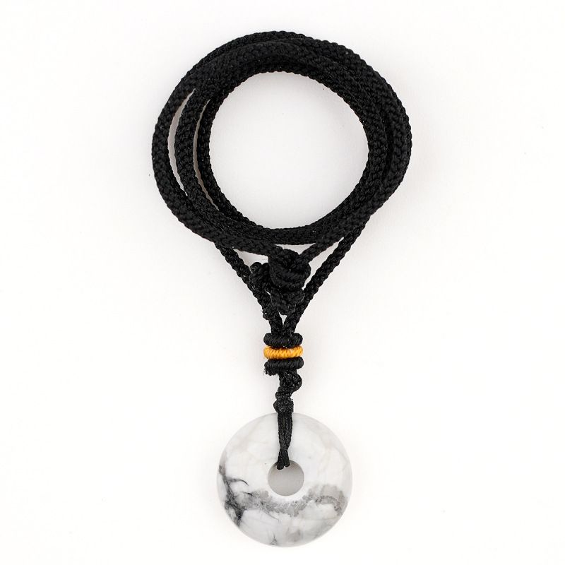 2332-20Mm fivela de segurança colar, cabeça de pedra de ágata de cristal pingente de grande abertura círculo pingente de tecido acessórios