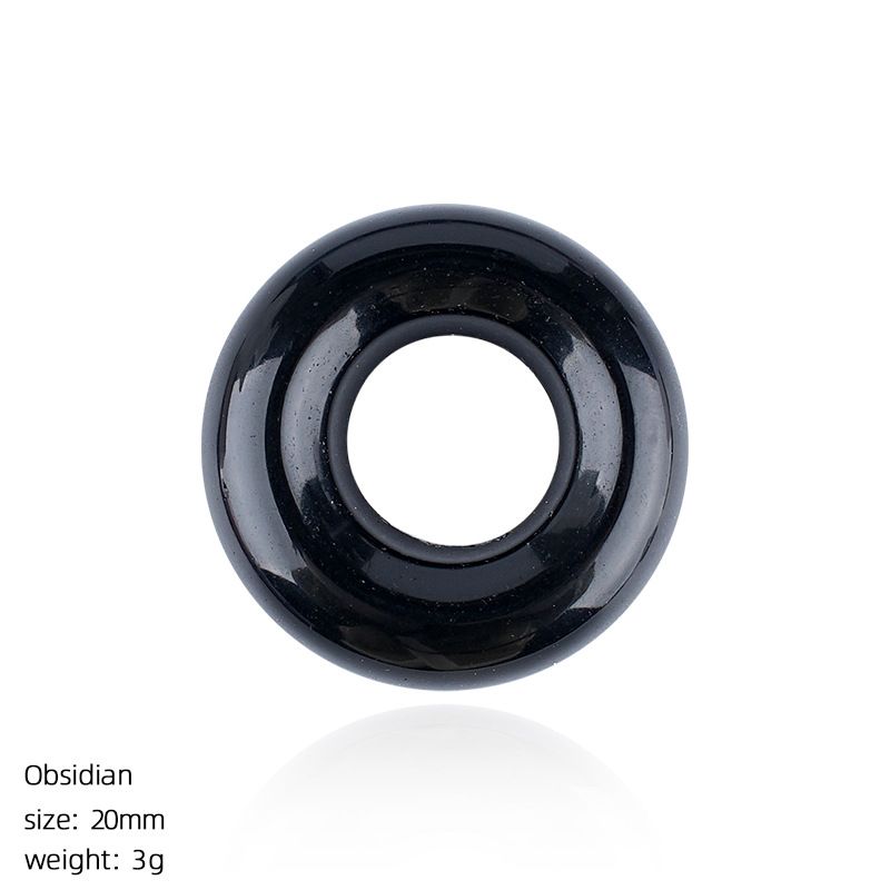 20Mm Ametista Donut Pingente Brincos DIY Pulseira Colar Anel Redondo Cristal Natural Acessórios Bagel