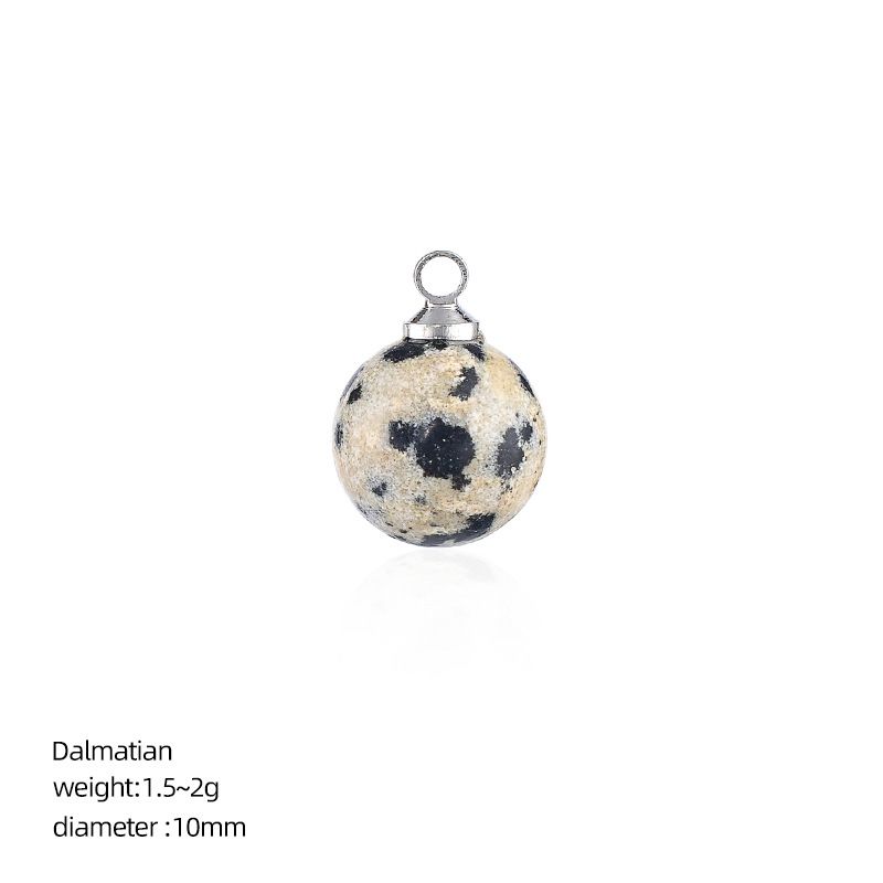 10Mm pingente de bola de pedra natural artesanal brincos pulseira colar de cristal contas soltas redondas acessórios de jóias