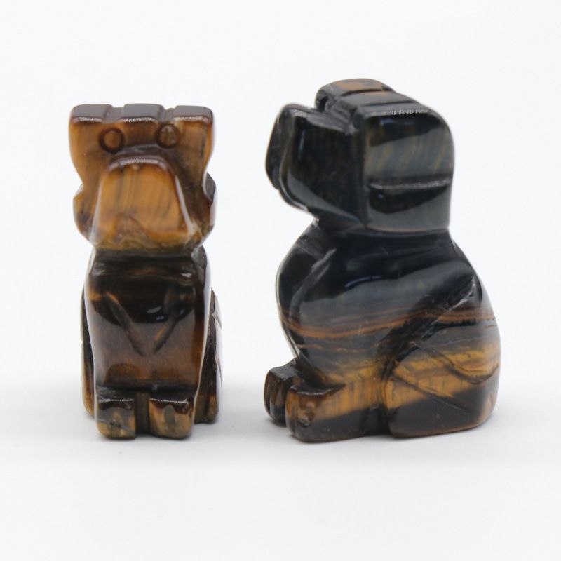 1606 a 1in filhote de cachorro ágata cristal pedra mini escultura animal pequeno pedra semi-preciosa artesanato cão pequeno ornamento