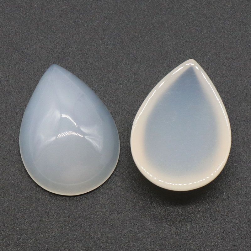 1235-18 × 25 superfície do anel de gota de água, cristal natural única superfície curva geométrica DIY jóias incrustadas com acessórios de pedra solta