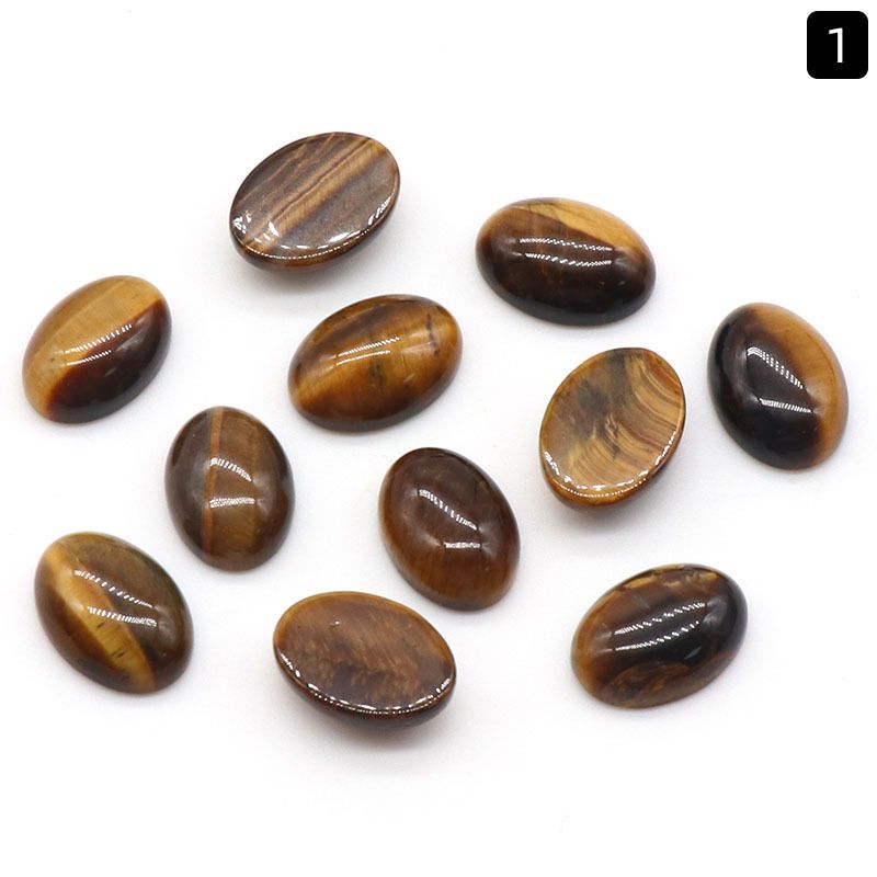 1239-10X14 Superfície de anel em forma de ovo, cristal natural única superfície curva oval geométrica DIY jóias incrustadas com acessórios de pedra solta