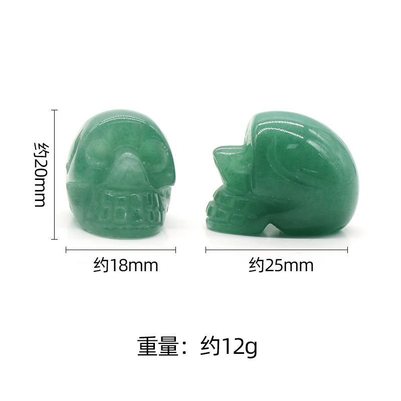 1554-25Mm Crânio de Ágata de Cristal Natural Esculpido Fantasma Cabeça Cerca De 1 Polegada Crânio Pequeno Ornamento De Halloween