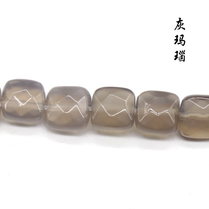 Ágata de cristal pedra semipreciosa 8mm quadrado cortado contas soltas DIY pulseira colar acessórios material