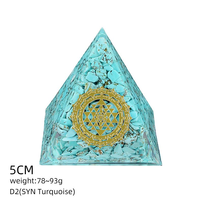 5Cm pirâmide de cristal natural Europeu e americano home office decoração desktop yoga meditação resina pirâmide ornamento