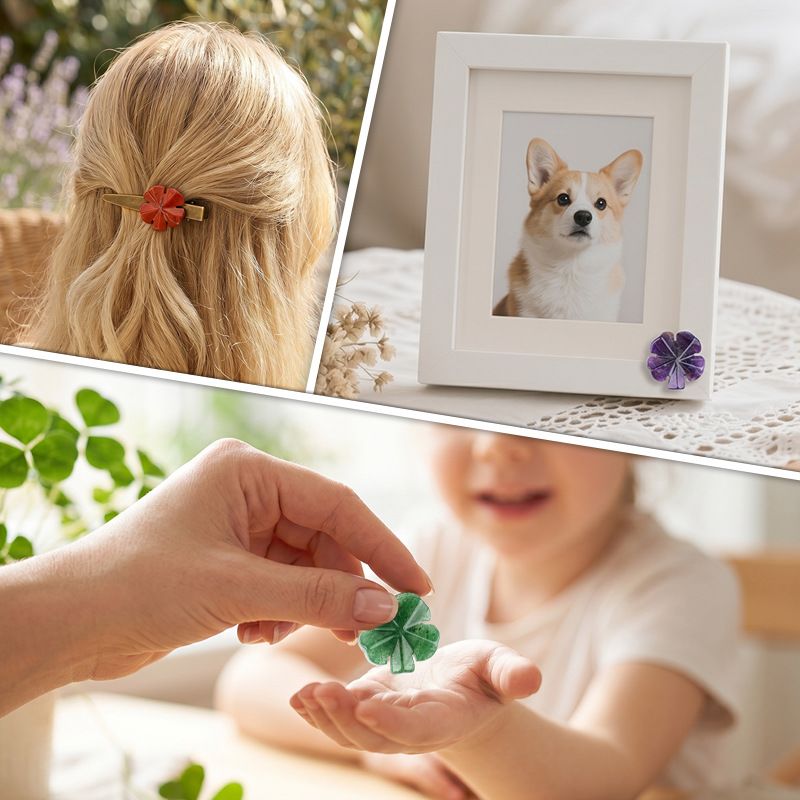 Cristal natural trevo de quatro folhas DIY micro paisagismo escultura pedra natural sorte grama acessórios cristal natural contas soltas