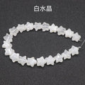 254-Cristal em pó estrela de cinco pontas, estrela de ágata contas soltas DIY pulseira de pedra natural artesanal brincos acessórios de jóias materiais