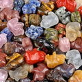 1794-1Em pedra de ágata de cristal natural de leitão gravado mini enfeite artesanal de animal pequeno