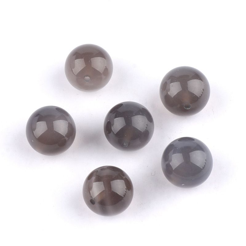 Contas de meio buraco de 1929-12Mm, contas redondas de meio buraco de ágata de cristal contas soltas Brincos de viga DIY acessórios de incrustação Contas de Buda