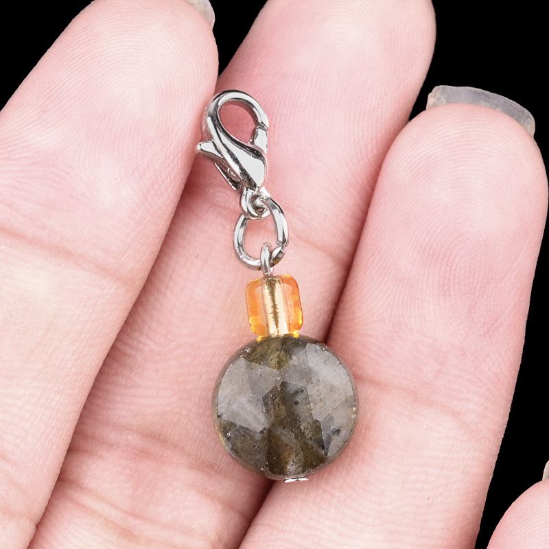 2132-Ágata de cristal natural pedra semi-preciosa seção hexagrama pingente pequeno gotejamento jóias DIY acessórios de jóias