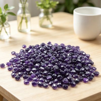 537 Amethyst gota de água cortada rosto contas soltas 8mm 10 DIY pulseira de jóias artesanais brincos de material de grampo de cabelo acessórios