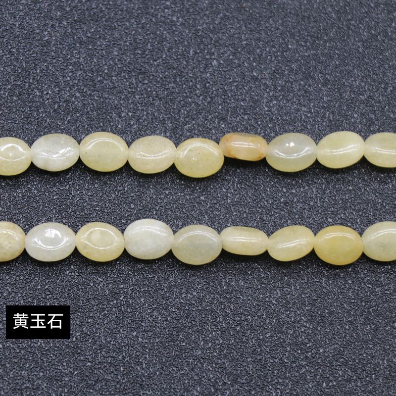 Cristal ágata pedra semi-preciosa em forma de ovo 6 * 8mm oval solto cordão DIY pulseira colar jóias