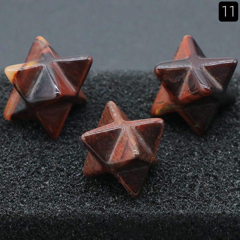 1444-Merkaba estrela de Kaba não porosa, pedra de ágata de cristal natural Merkaba grande hexagrama de satélite